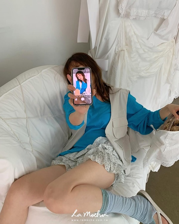 高腰棉質碎花蛋糕褲